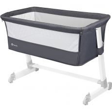 Приставне ліжечко Lionelo Theo Dark Grey